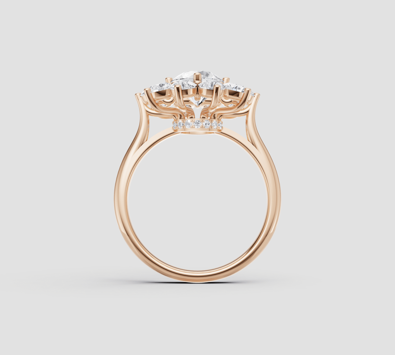 Flora Luxe Rose Gold Diamond Ring - Image 3
