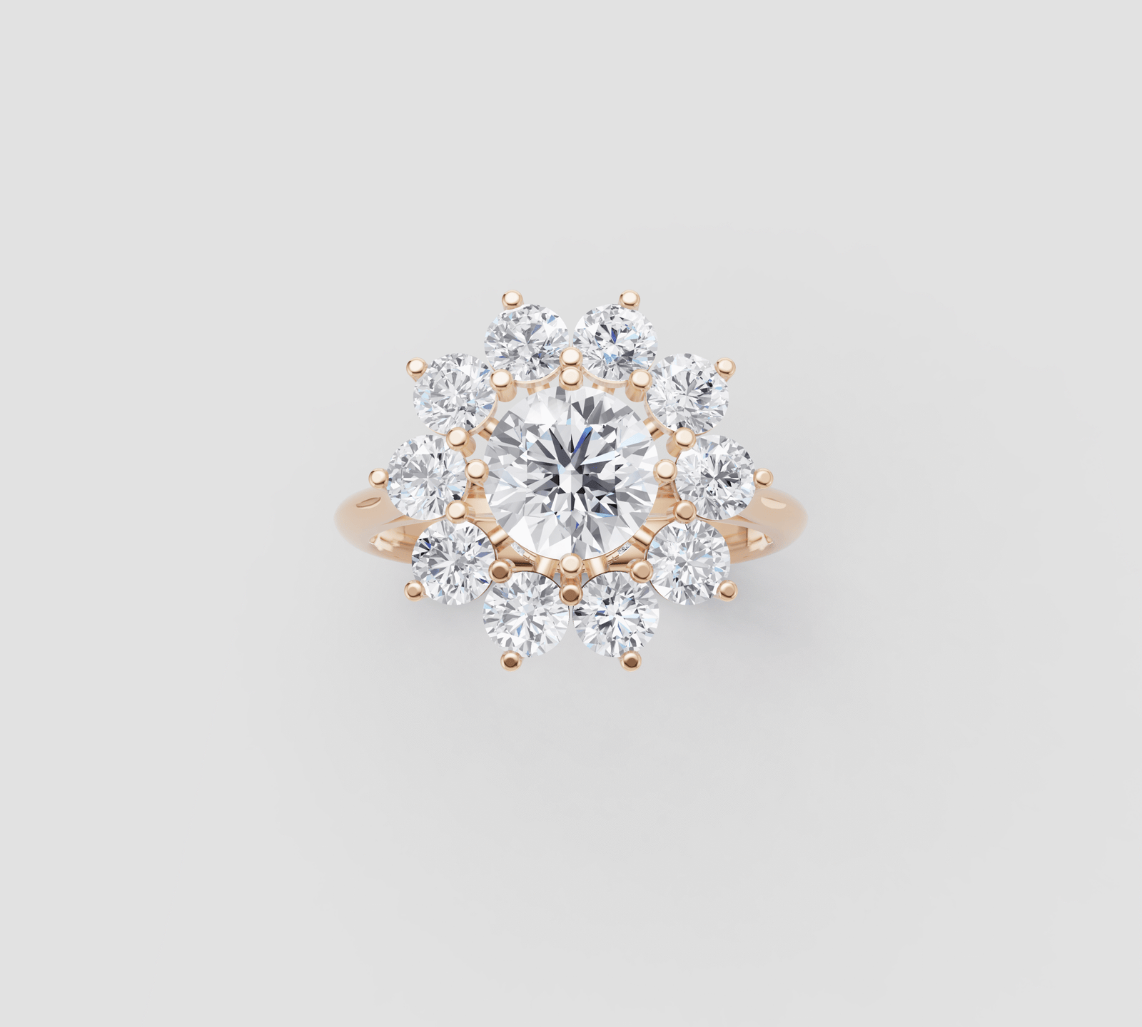 Flora Luxe Rose Gold Diamond Ring - Image 2