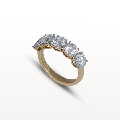 Gold Five-Stone Diamond Ring
