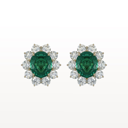 The Emerald Halo Bloom Studs